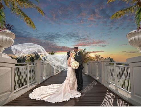 Radina Aneva with her husband, Jeffrey Michael Jordan on their wedding day.